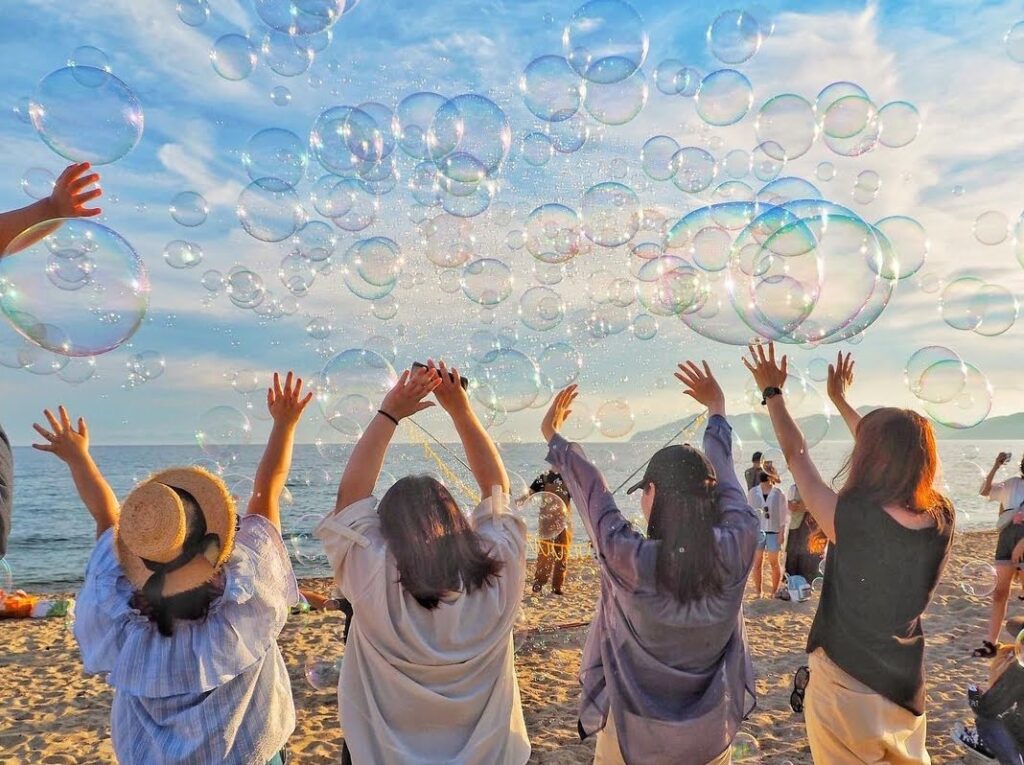 シャボン玉遊び