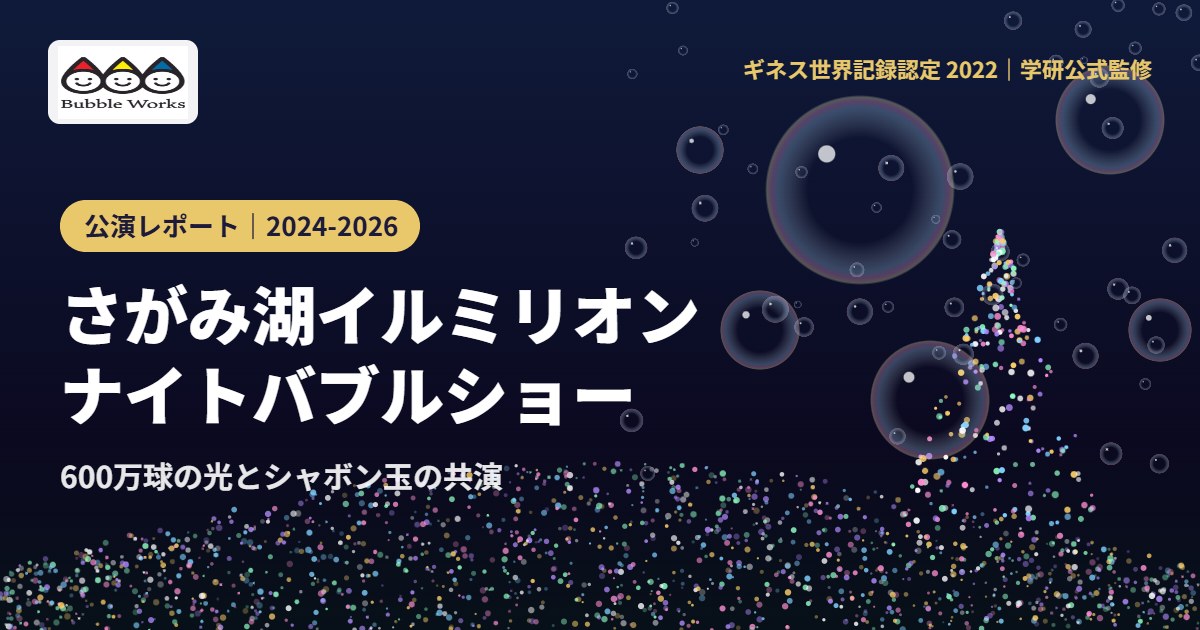 さがみ湖イルミリオン ナイトバブルショー 実施レポート